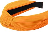 Geplisseerde Diadeem - Oranje | Haarband | Polyester