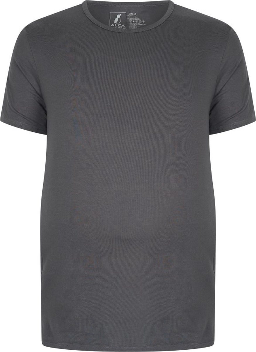 8XL 2-pack T-shirt heren ronde hals grijs | Buikmaat 8XL-B | grote maten tshirt | XXXXXXXXL