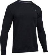 Under Armour Rival Solid Fitted Crew Sporttrui casual - Heren - Maat S - Zwart