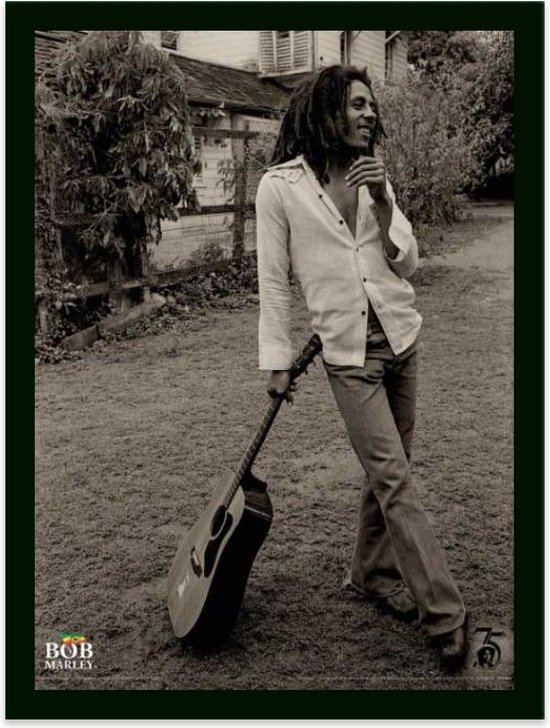 Ingelijste Print Bob Marley Vintage 30x40cm