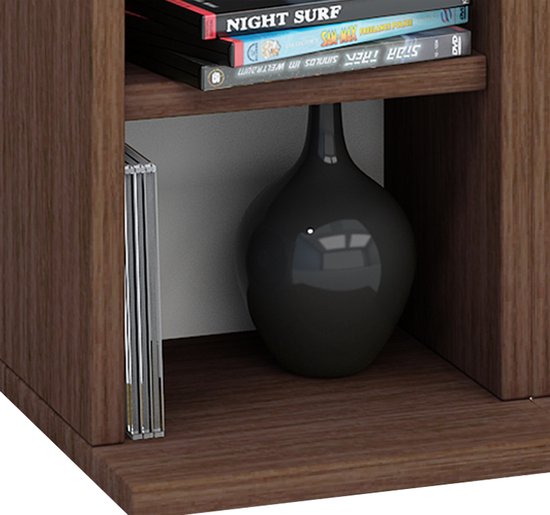 Armoire à compartiments pour armoire CD DVD Milano noyer