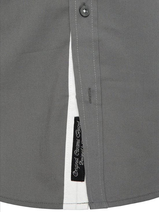 Chemise Grijs Manches Courtes Avec Stretch Carisma 9102 - XXL