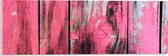 Acrylglas - Roze Geverfde Schutting - 60x20 cm Foto op Acrylglas (Wanddecoratie op Acrylaat)