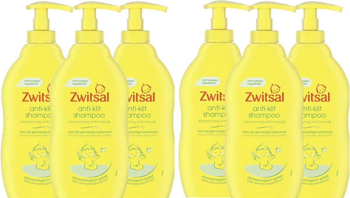 Goedkoopste Zwitsal Anti-Klit Shampoo - 6 x 400 ml - Baby - voordeelverpakking