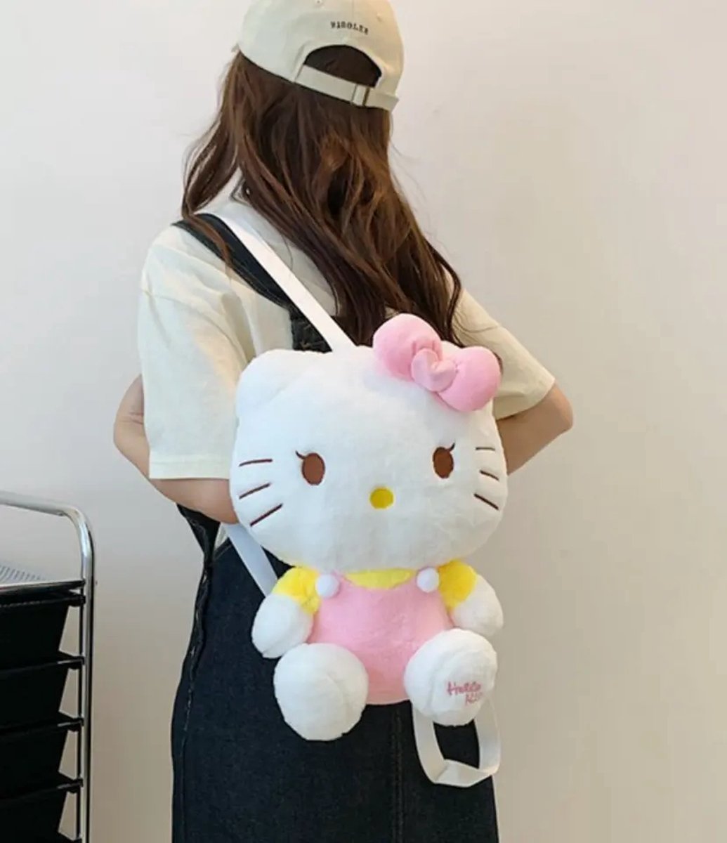 Hello Kitty - Tas - Sanrio - Kawaii - Cute - Anime - Plush - Bag - Fashion - School - Pink - Yellow