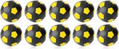 Robertson - Tafelvoetbal Ballen - 35 mm - Zwart / Geel - 10 stuks