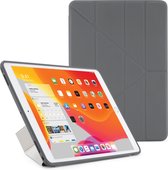 Pipetto Origami Case voor iPad 10.2" (2019, 2020, 2021) - Grijs / Transparant