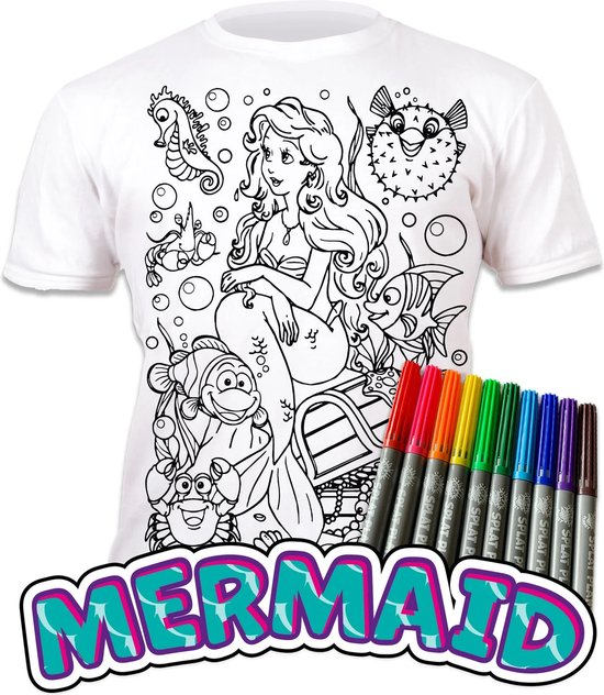 Inkleur T-Shirt - Mermaid - 140-146