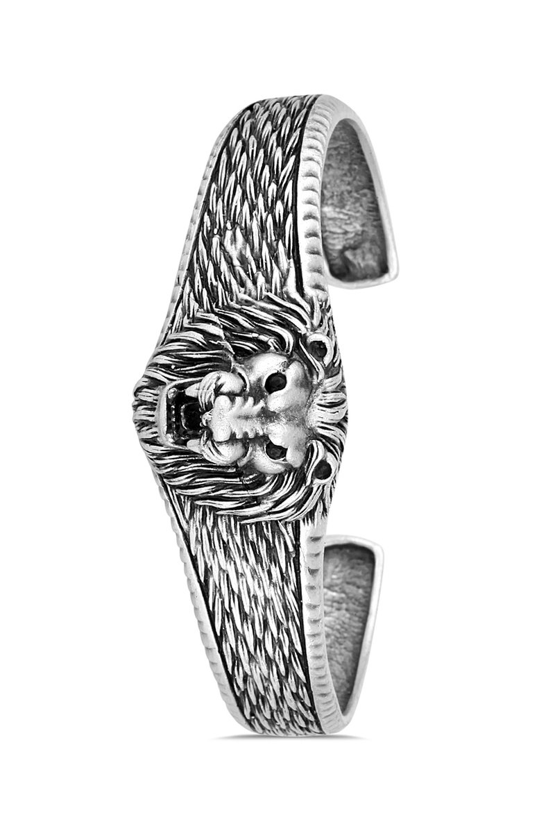 Concept Cheetah - uniek design - exclusieve heren armband - armbandje mannen - metaal - leder - leer - hoogwaardige coating - 19.5 cm - verstelbaar