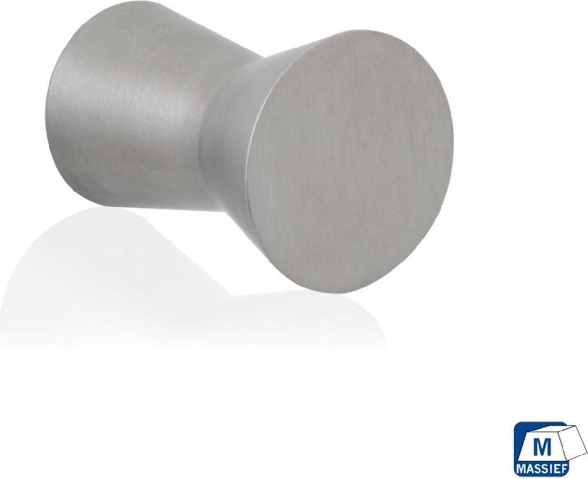 Meubelknop rond 30x40mm RVS