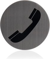 RVS pictogram 'Telefoon' rond