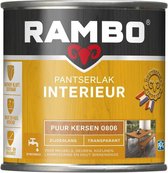 Rambo Pantserlak Interieur - Transparant Zijdeglans - Houtnerf Zichtbaar - Puur Kersen - 0.75L