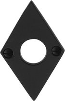 Rozet - Smeedijzer zwart - Gietijzer - GPF - Binnendeur - Rozet GPF6100.07 83x52x4mm smeedijzer zwart