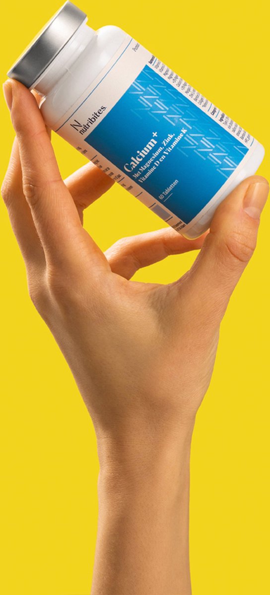 Nutribites - Calcium+ - Met Zink en Magnesium - Goed voor botten, gebit en spieren - 60 Vegetarische tabletten — afbeelding 4