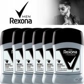 Rexona Men Motion Sense Invisible on Black & White Clothes Deodorant - Karaktervolle Deo Voor de Zelfverzekerde Man - 6 x 50 ml
