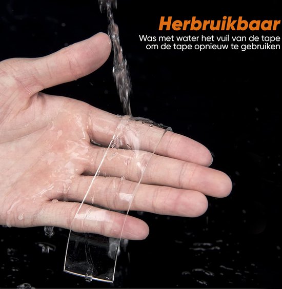 SansRealmL 2 stuks Dubbelzijdige Tape, nano-kleefband, dubbelzijdig