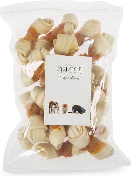 Petstyleliving Geknoopt Bot met Kip 10-11cm