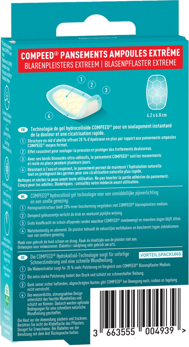 Compeed® Pansement Ampoules Extreme - Medium - pack économique (10 pcs.)