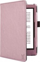 Hoes geschikt voor Kobo Aura H2O Edition 2 - Book Case Leer Wallet Cover Hoesje Roségoud
