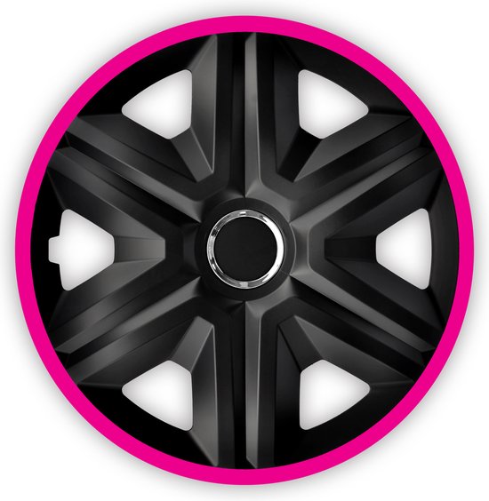 Wieldoppen set 16 inch Le Mans Roze