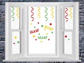 Set d'autocollants de fenêtre Carnival réutilisable serpentine + confettis & Alaaf | Stickers Décoration Rosami