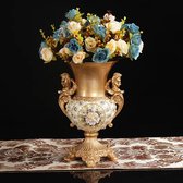 30Cm Europese Luxe Hars Bloemen Vaas Stereoscopische Regeling Kantoor Woonkamer Entree Ornamenten Huis Decoratie