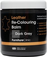 Leer Balsem -Kleur : Donker Grijs / Dark Grey - Kleur Herstel en Beschermen van Versleten Leer en Lederwaar – Leather Re-Colouring Balm