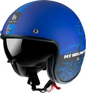Mt Helmets Le Mans 2 Sv Cafe Racer Jet Helm Blauw S