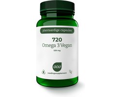 AOV 720 Omega 3 Vegan - 60 vegacaps - Vetzuren - Voedingssupplement - 60 stuks