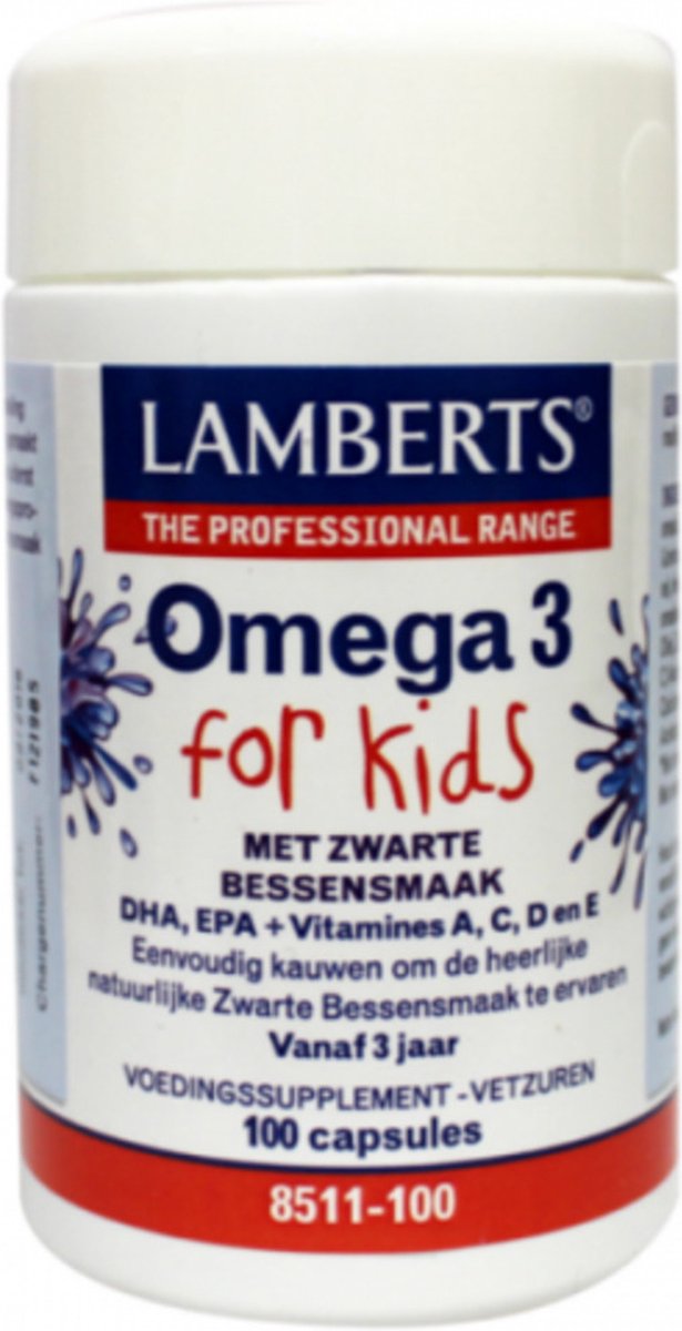 Goedkoopste Lamberts Omega 3 Berry Bursts For Kids - 100 Kauwcapsules - Voedingssupplement