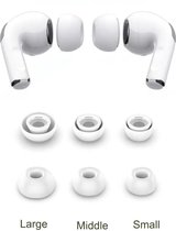 Bouchons d'oreille adaptés pour Apple Airpods Pro 1/2 - Pointes de rechange en taille S/M/L - KELERINO.