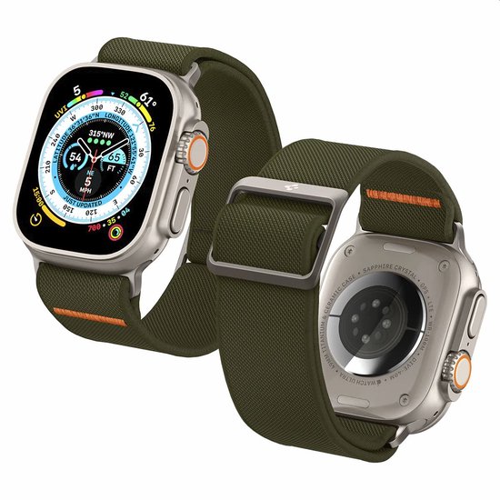 Spigen Fit Lite Ultra Apple Watch 4/5/6/7/8/SE/ Ultra (42/ 44/45/49mm) Bracelet - Kaki