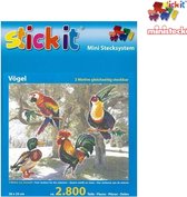Stick-it vogels XXL, 4 in 1 set, ca. 2.800 steentjes, ophanghaakje en heveltje