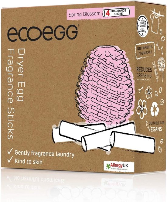 EcoEgg Dryer Egg - Navulling - Lentebloesem (roze) - Navulbaar - 40 Droogbeurten - Wasdroger