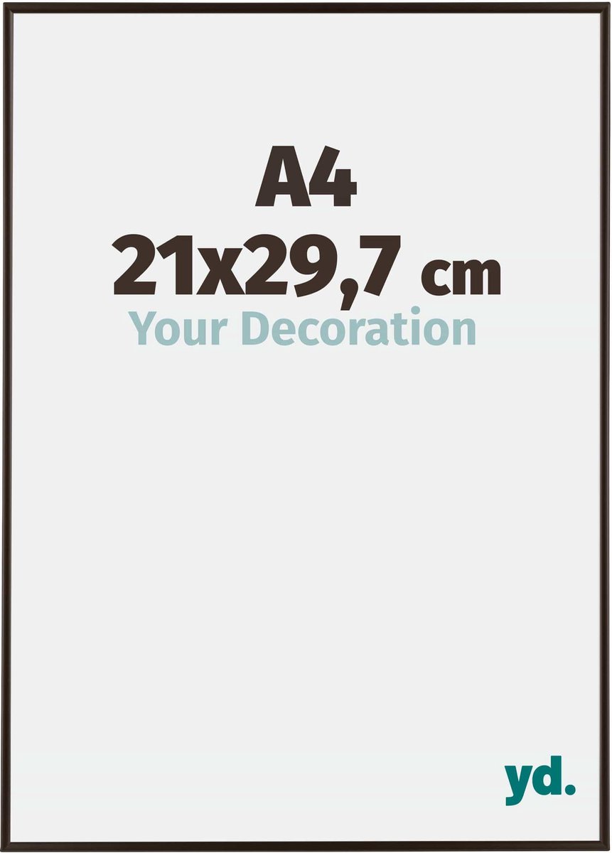 yd. Your Decoration - Fotolijst A4 21x 29,7 cm - Kunststof - Antraciet - Evry