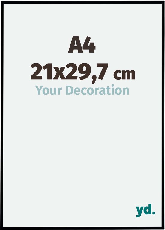 Cadre Photo Your Decoration Evry - 21x29,7cm - Zwart Mat - A4