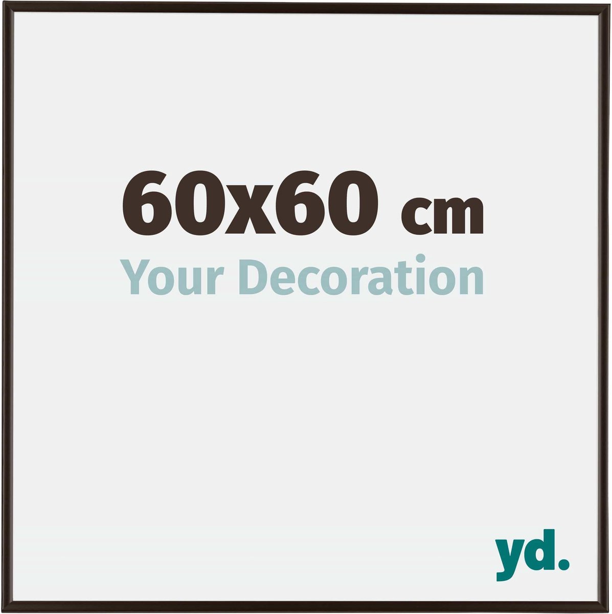 yd. Your Decoration - Fotolijst 60x60 cm - Kunststof - Antraciet - Evry