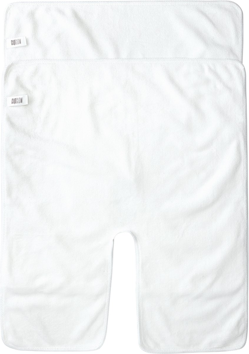 CLIQGLOW - Super Soft Micro Fiber Towel -Premium Badstof Handdoek -Hals en Decolleté - Make Up - Schoonheidsspecialist - Professioneel en Thuisgebruik - 2 STUKS - Wit