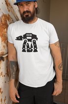 Rick & Rich - T-Shirt Empire's AT-AT - T-Shirt Star Wars - Chemise Wit - T-shirt avec imprimé - T-shirt col rond - T-shirt Homme - T-shirt col rond - T-shirt taille M