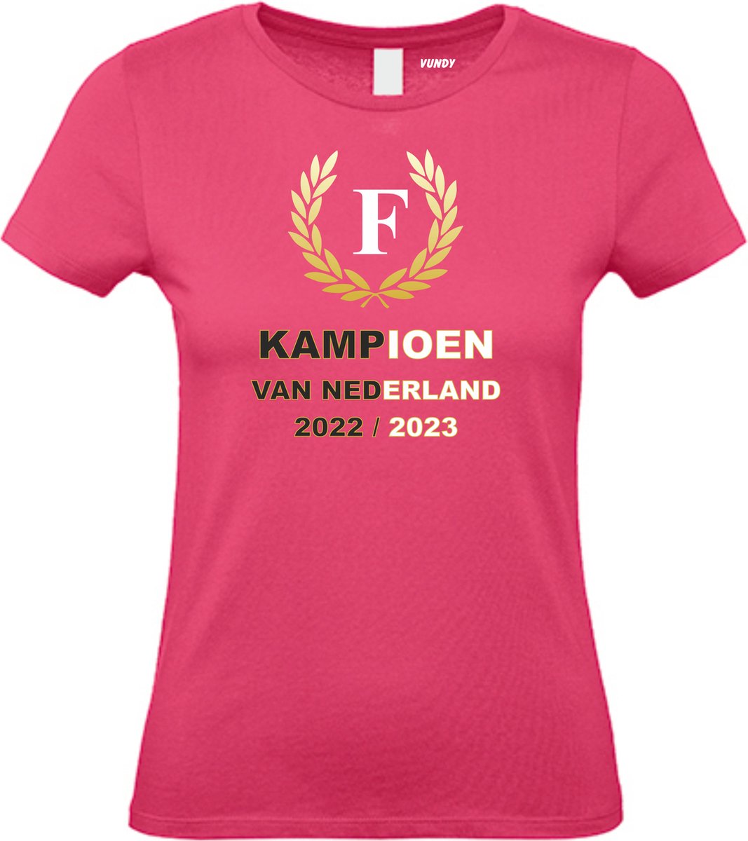 Dames T-shirt Krans Kampioen 2022-2023 | Feyenoord Supporter | Shirt  Kampioen |... | bol