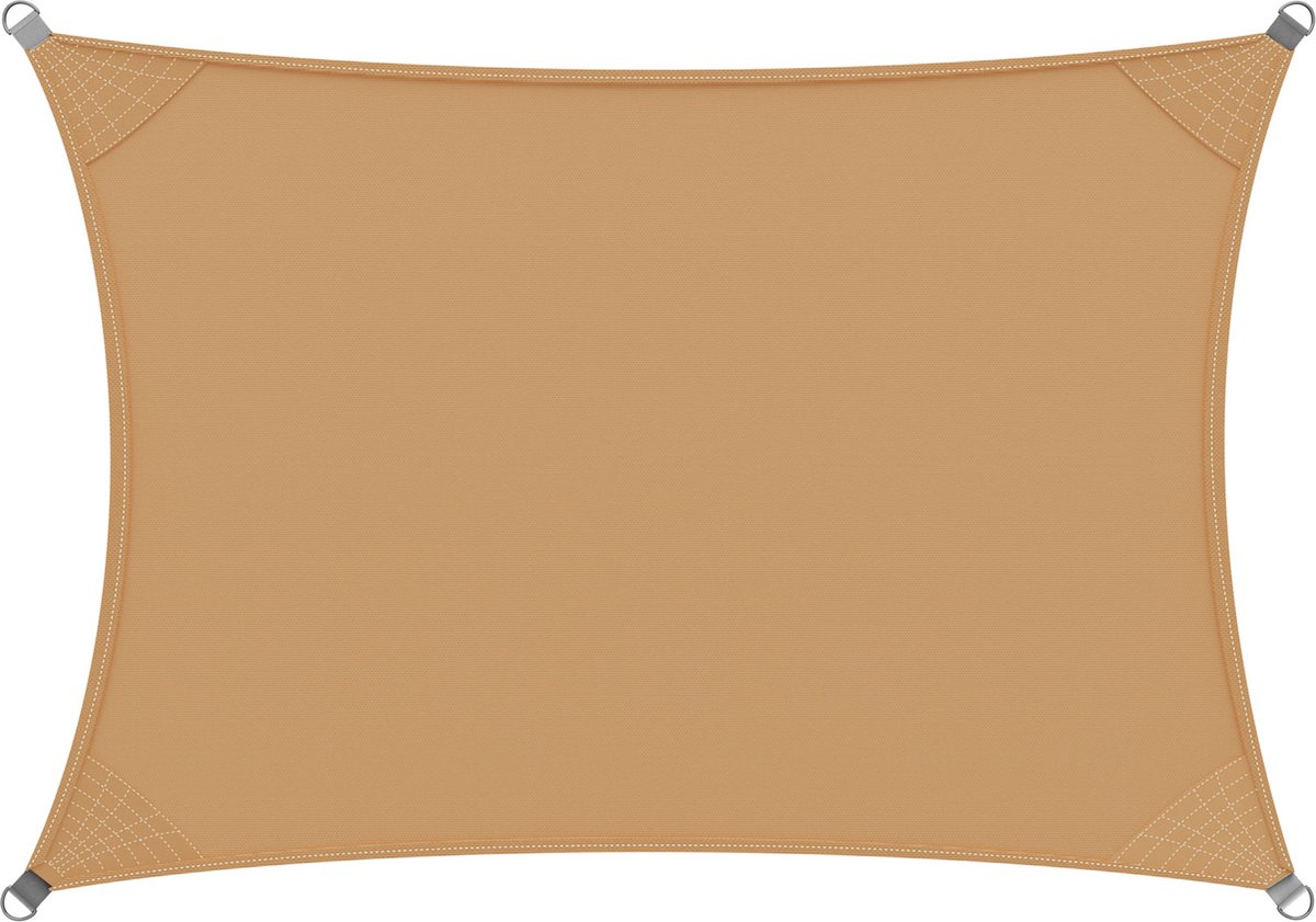 Detex Schaduwdoek Rechthoek - 2x4m UV-bescherming 50 – Zand