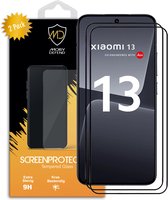 2-Pack Xiaomi 13 Screenprotectors - MobyDefend Screensavers Met Zwarte Randen - Gehard Glas - Glasplaatjes Geschikt Voor Xiaomi 13