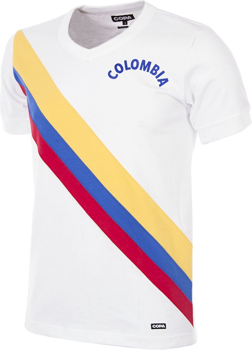 COPA - Colombia 1973 Retro Voetbal Shirt - XXL - Wit