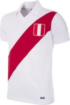 COPA - Peru 1970's Retro Voetbal Shirt - S - Wit;Rood