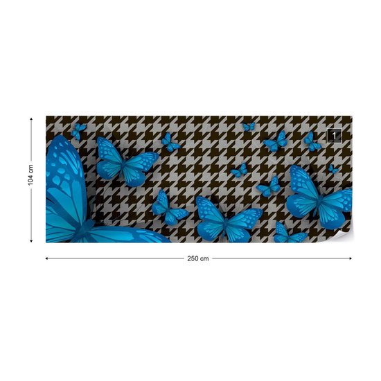 Papier peint Papillons | PANORAMIQUE - 250cm x 104cm | Polaire 130g / m2