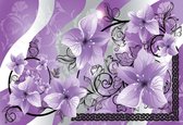 Papier peint Fleurs Motif Floral | XXL - 312 cm x 219 cm | Polaire 130g / m2