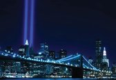 Fotobehang New York City Brooklyn Bridge | DEUR - 211cm x 90cm | 130g/m2 Vlies