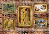 Fotobehang Paintings Art Luxury Brick Wall | XXL - 312cm x 219cm | 130g/m2 Vlies