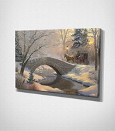 Evening Romance - 60 x 40 cm - Schilderij - Canvas - Slaapkamer - Wanddecoratie  - Slaapkamer - Foto op canvas
