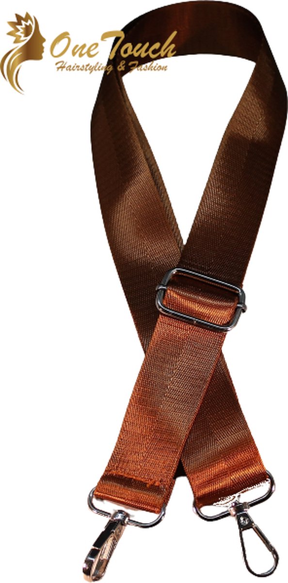 EAZY CASE - Verstelbare tasriem, vervangende riem voor handtassen, schouderriem voor crossbody tassen, dunne riem voor tassen en draagtassen, DIY tassenband, golvend - Beige Blauw Metaal Zilver